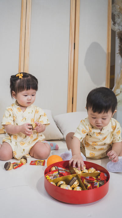 Organic Cotton Baby Kimono Playsuit Tiger