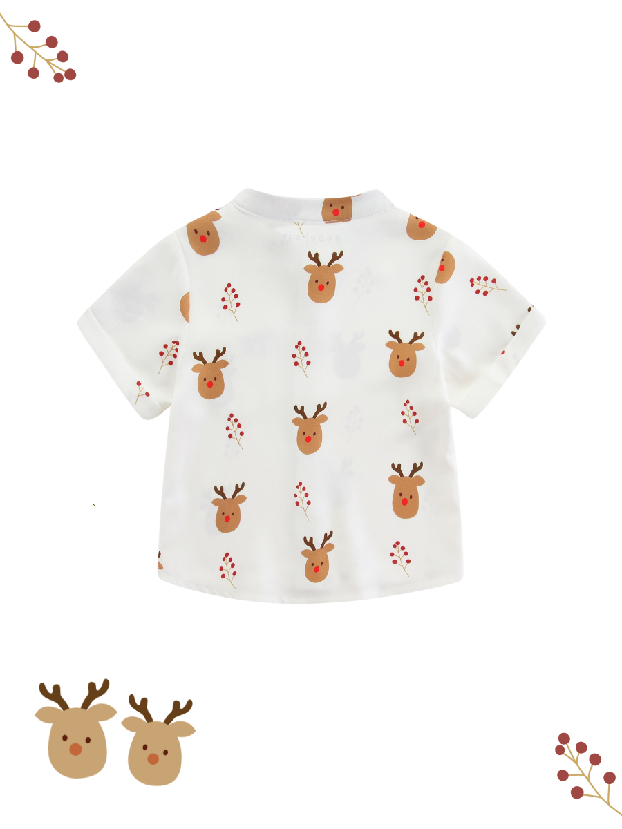 Christmas Reindeer Short Sleeved Shirt