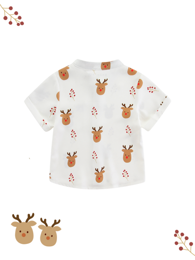 Christmas Reindeer Short Sleeved Shirt