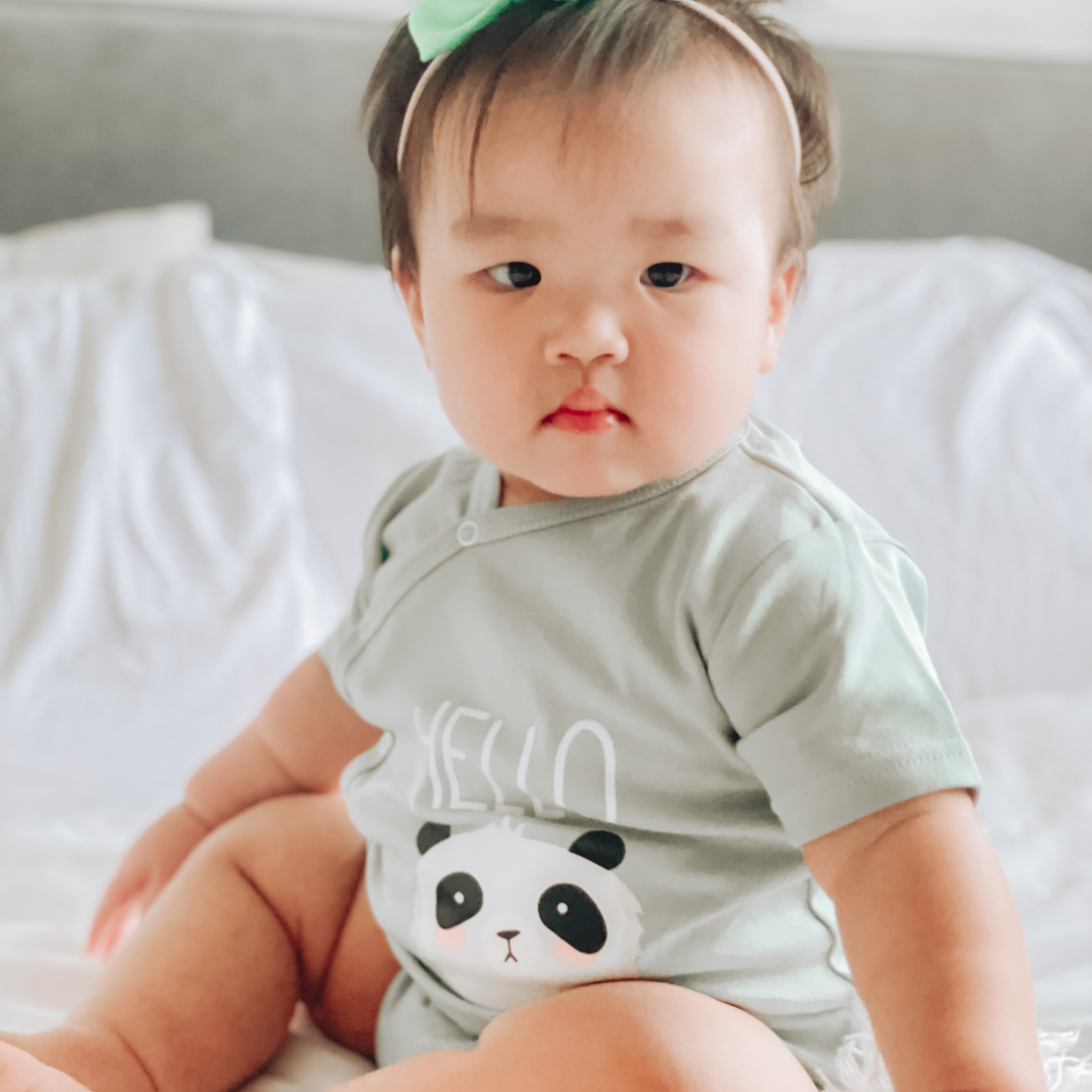 Organic Soft Kimono Bodysuit Panda