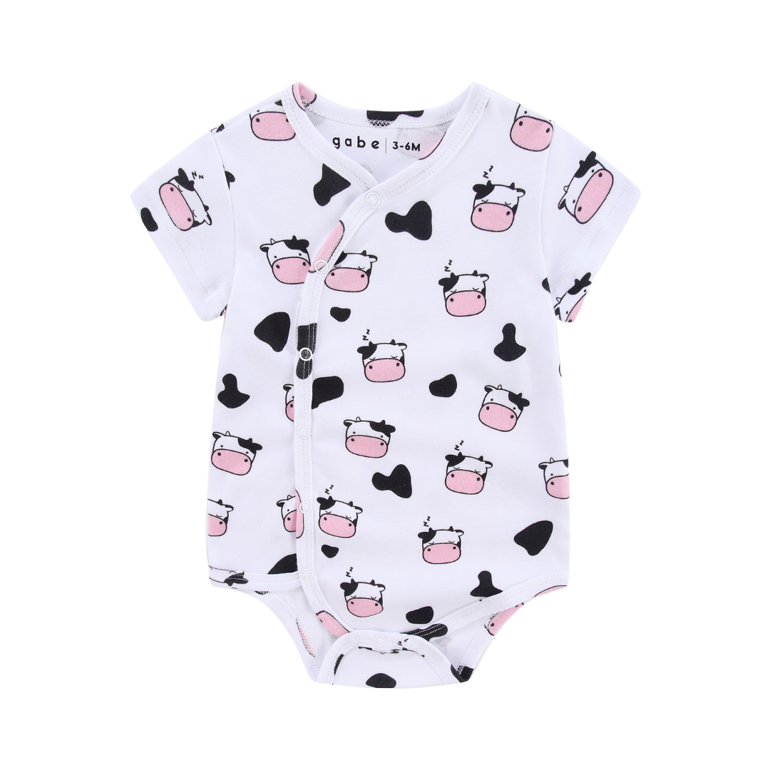 Organic Soft Kimono Bodysuit Moo Moo