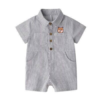 Smarty Collared Playsuit Stone