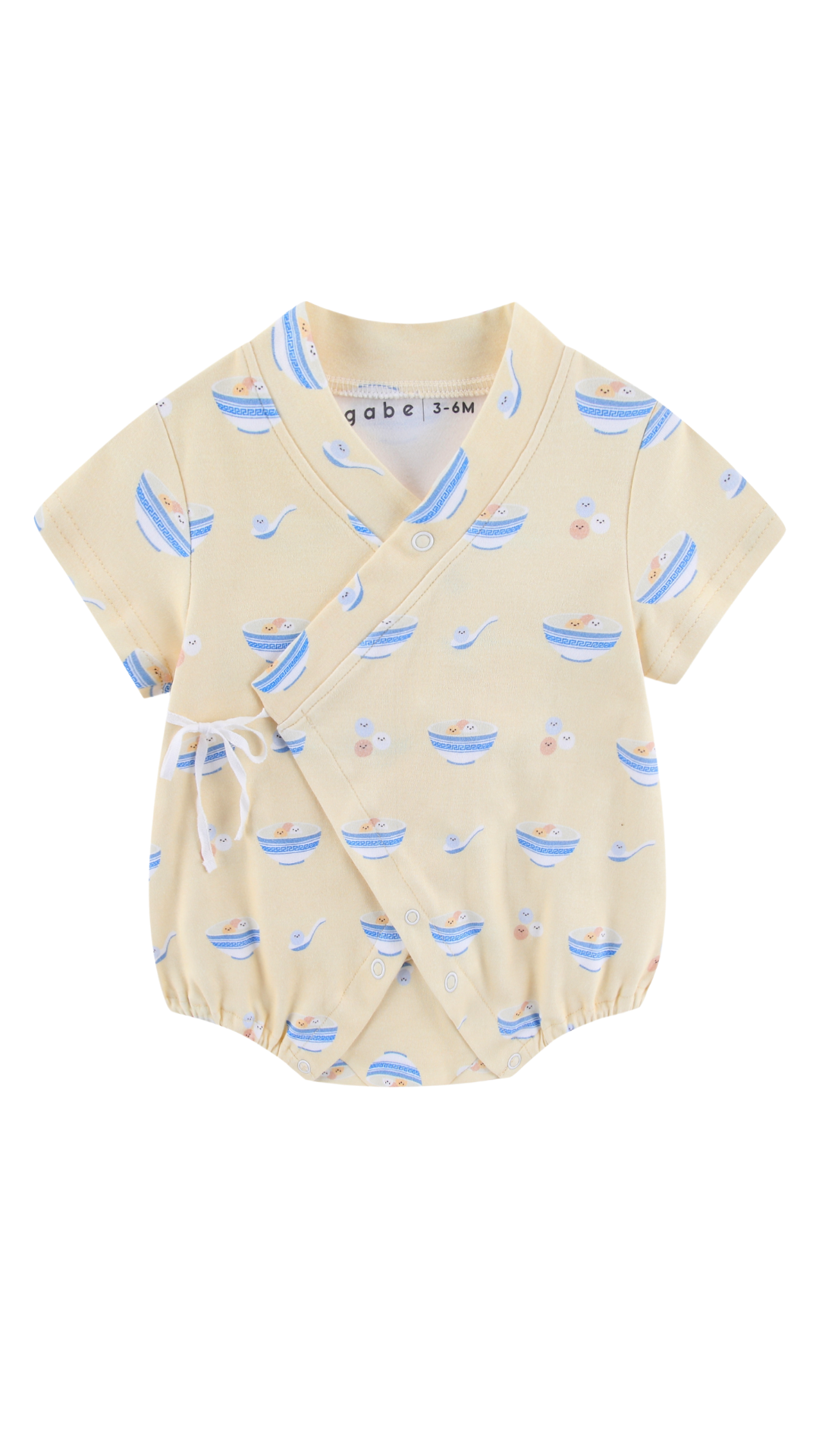 Organic Cotton Baby Kimono Playsuit Glutinous Rice Ball
