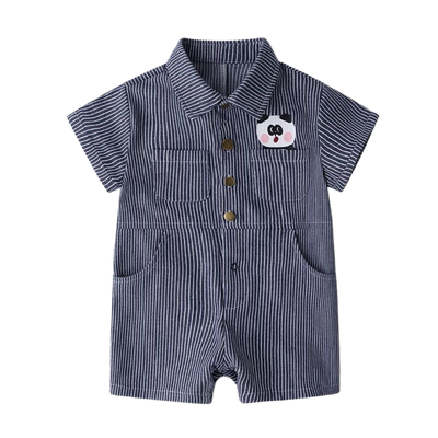 Smarty Collared Playsuit Navy