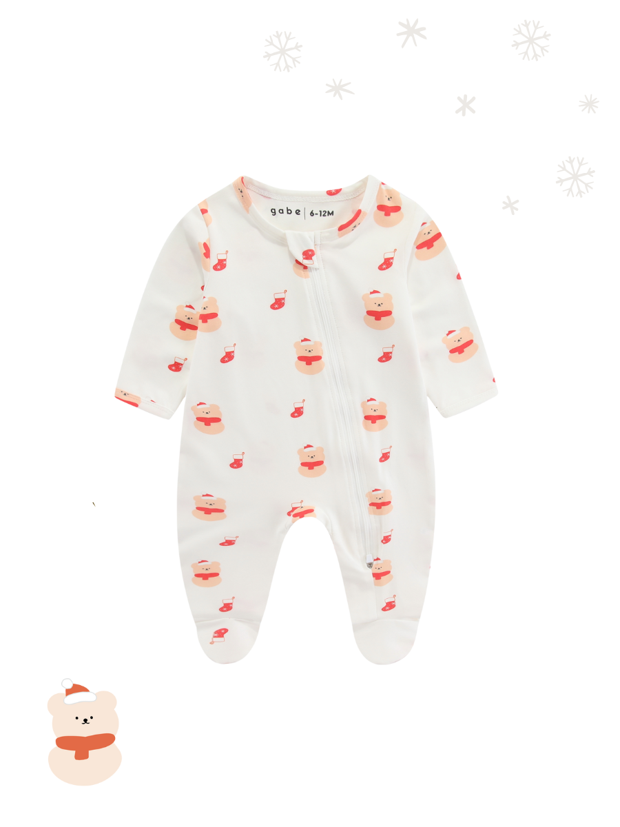Soft Organic Cotton Sleepsuit Merry Bear