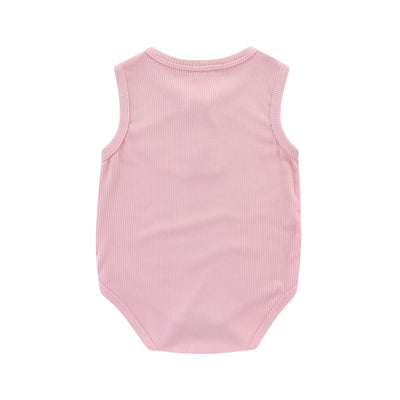 Ribbed Cotton Sleeveless Bodysuit Whale