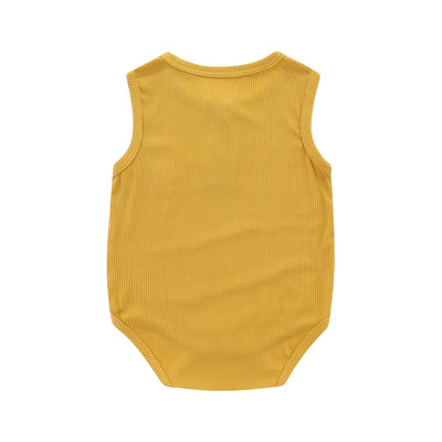 Ribbed Cotton Sleeveless Bodysuit Elle