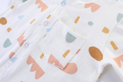 Geometric Confetti Mandarin Collar Boy Shirt