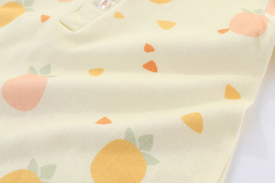 Pineapple Huat Mandarin Collar Baby Shirt Romper