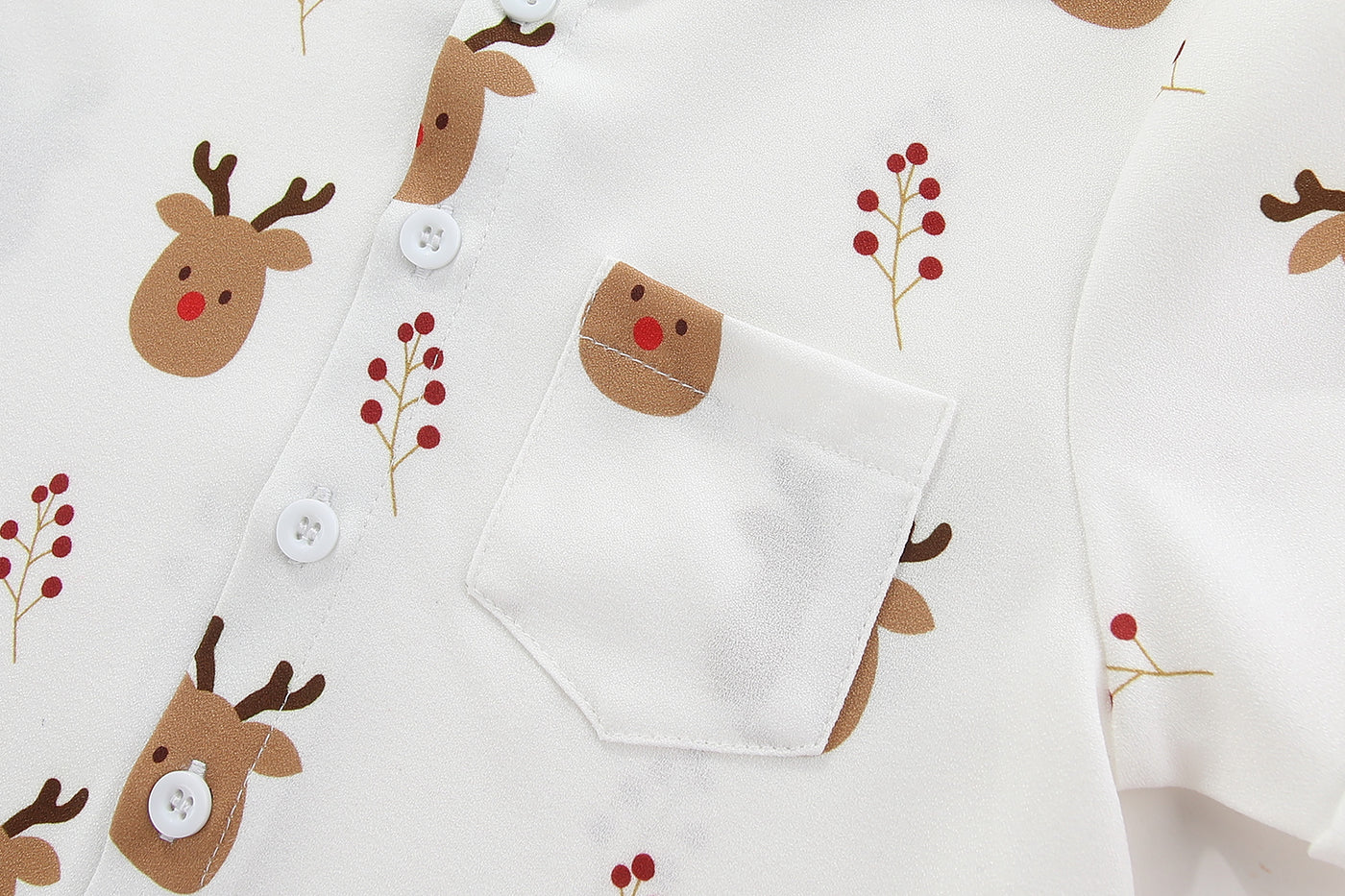 Christmas Reindeer Short Sleeved Shirt