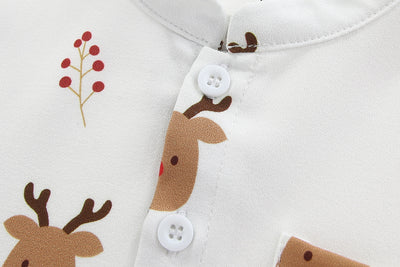 Christmas Reindeer Short Sleeved Shirt