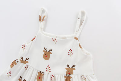 Christmas Reindeer Tiered Dress