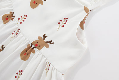 Christmas Reindeer Tiered Dress