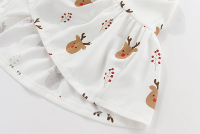 Christmas Reindeer Tiered Dress