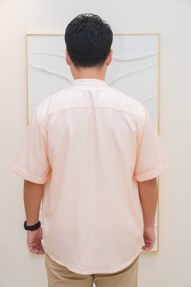 Flourish Mens Mandarin Collar Pocket Shirt