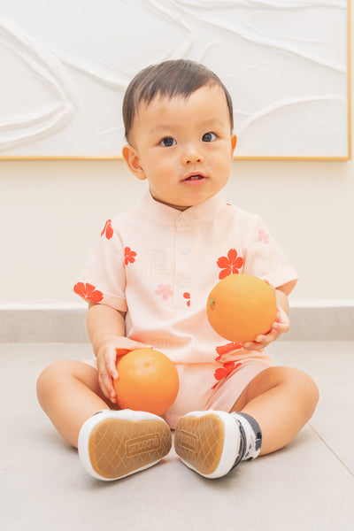 Flourish Baby Mandarin Collar Shirt Romper