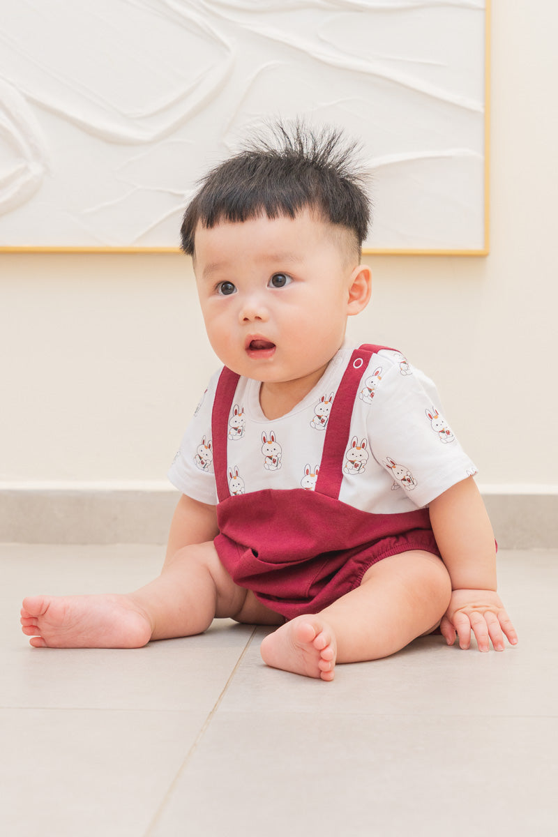 Fortune Bunny Huat Baby Playsuit