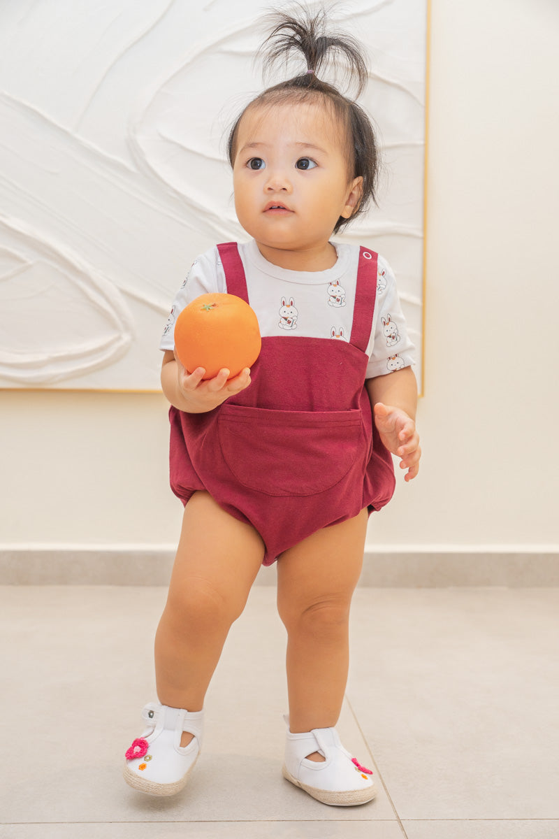 Fortune Bunny Huat Baby Playsuit