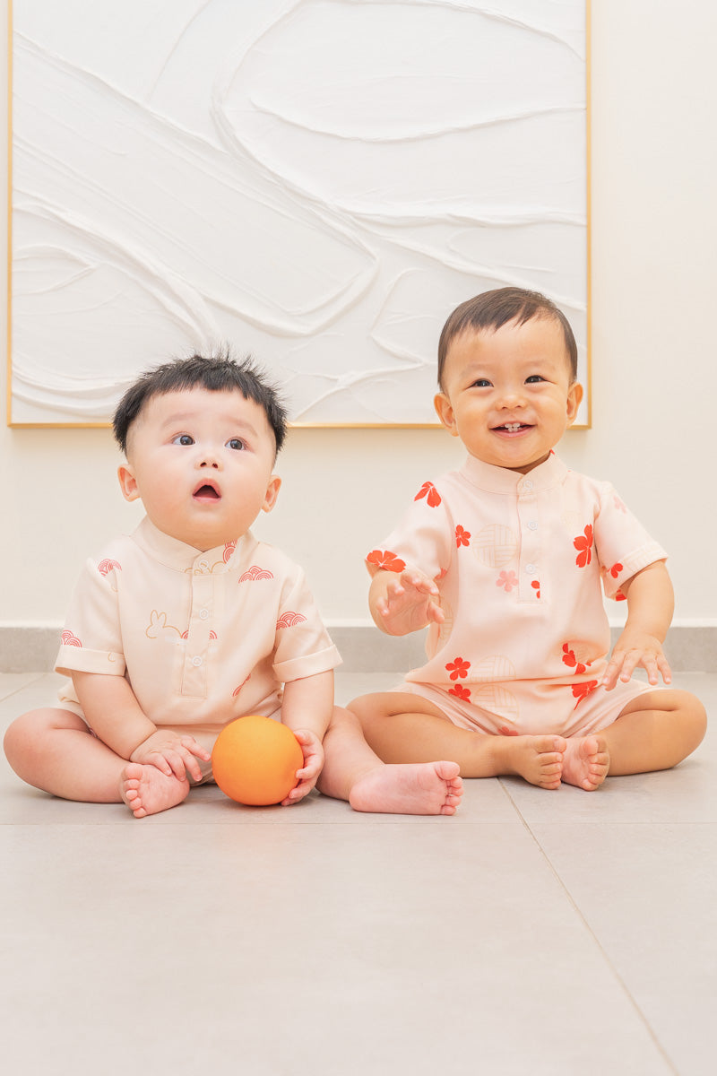 Flourish Baby Mandarin Collar Shirt Romper