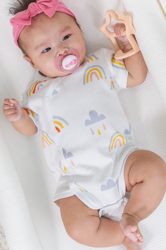 Organic Soft Kimono Bodysuit Rainbow