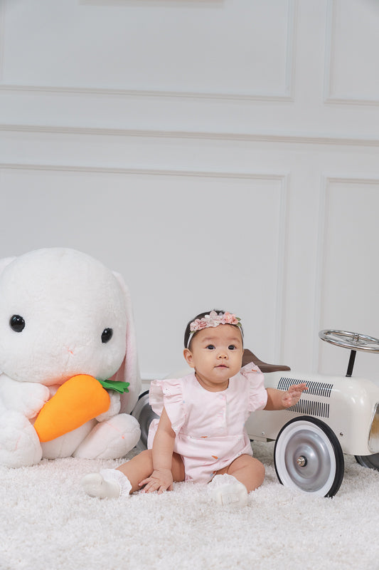 Organic Cotton Playwear Bubble Romper Bunny