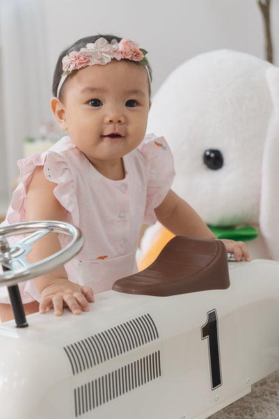 Organic Cotton Playwear Bubble Romper Bunny