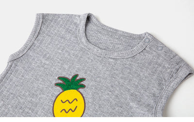 Tropical Ribbed Playsuit Apple