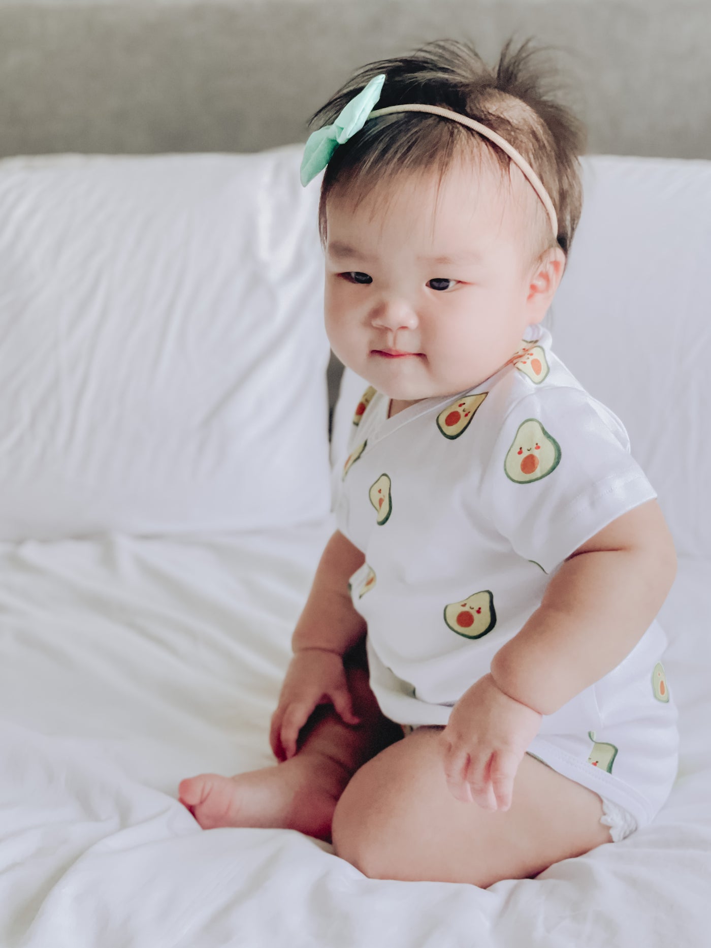 Organic Soft Kimono Bodysuit Avocado