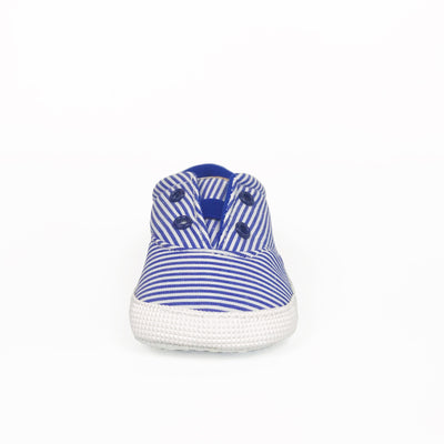 Blue and White Stripe Sneakers