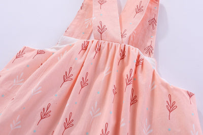 Floral Pink Sweet Crossback Dress
