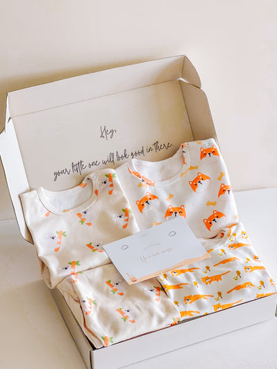 Organic Little One Gift Set - Pajamas Animal World