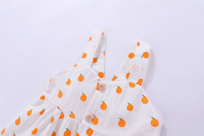 Orange Sweetheart Neckline Dress