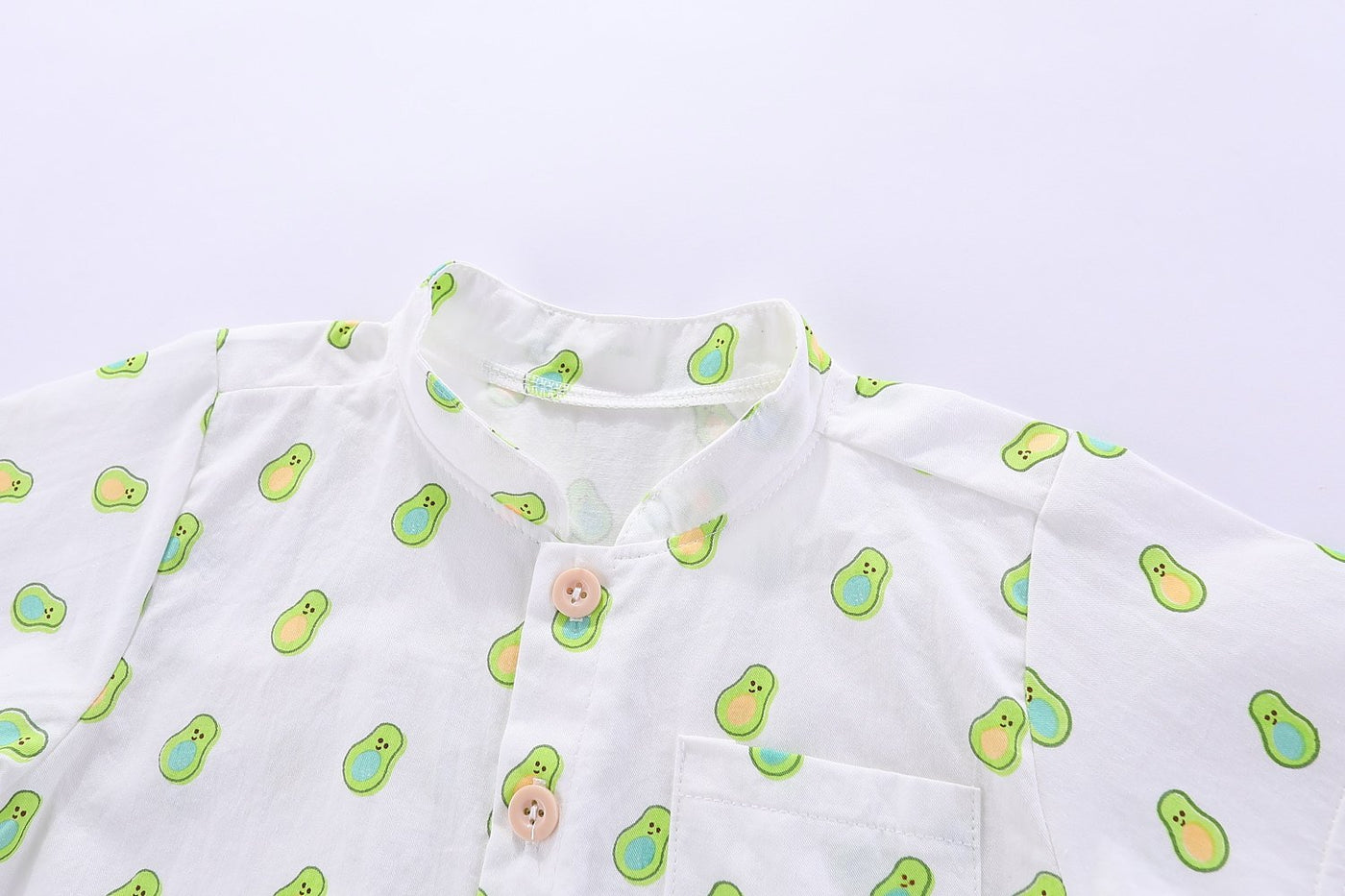 Sweet Avocado Mandarin Collar Shirt
