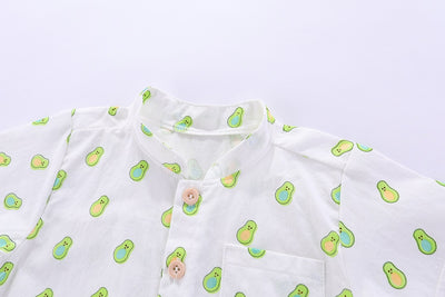 Sweet Avocado Mandarin Collar Shirt